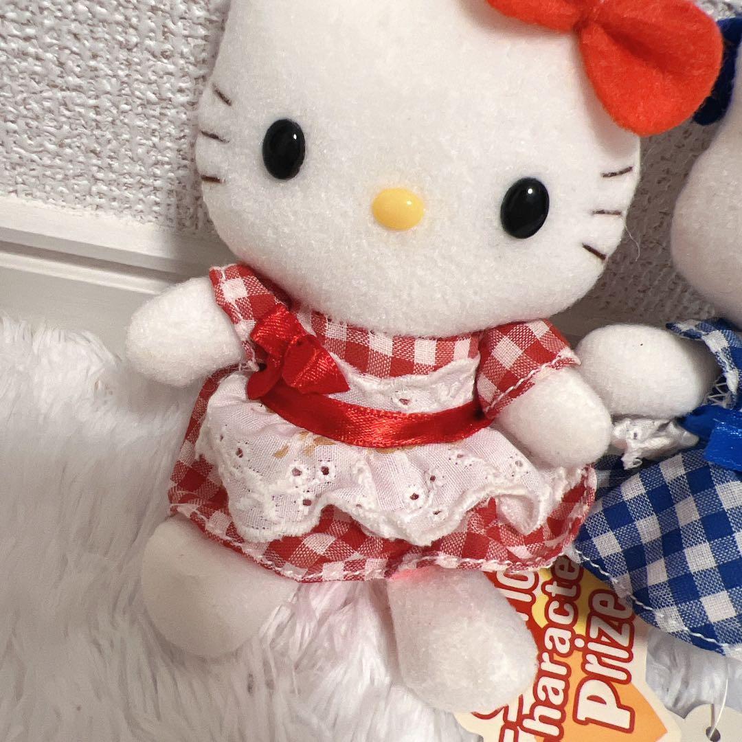 激レア ハローキティ チェック柄 ぬいぐるみマスコット 2004年製