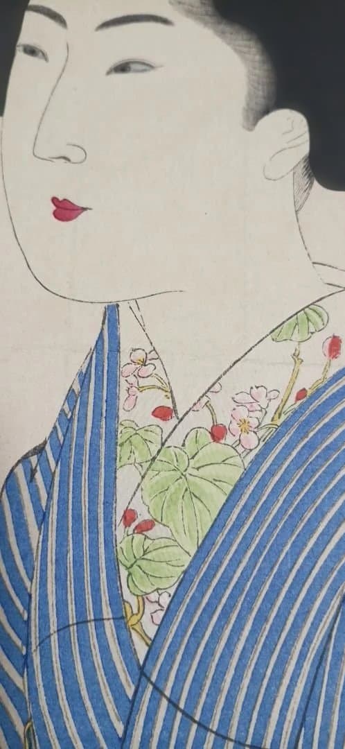 浮世絵版画、真美人五、橋本周延画 明治三十年出版