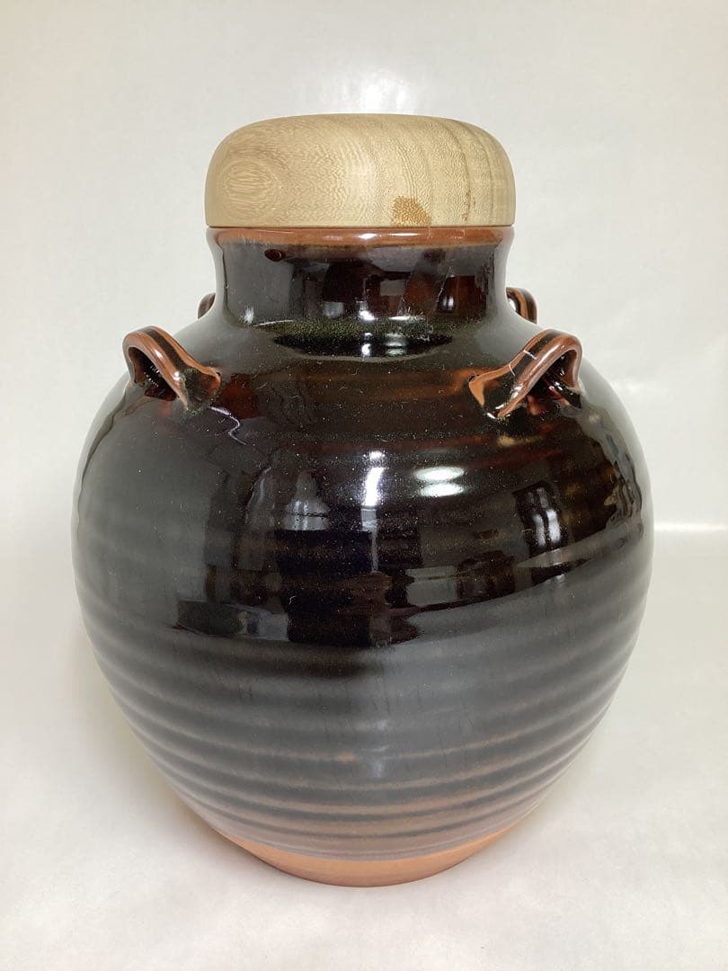 茶道具 古物品 飾壷 古瀬戸 藤山作 木箱入