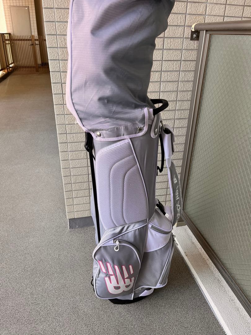 限定品　レア new balance フード付きキャディバッグ グレー