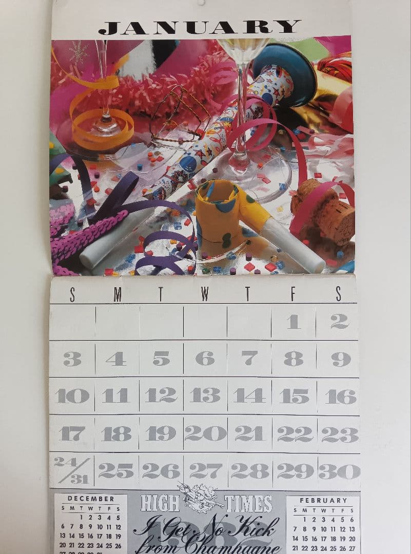 80s/VINTAGE/82年−HIGHT−TIMES/CALENDAR。
