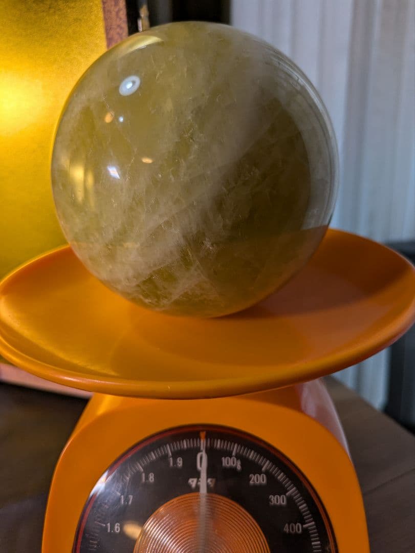 シトリン スフィア 直径110cm 2kg 丸玉 台座付 天然石 パワーストーン