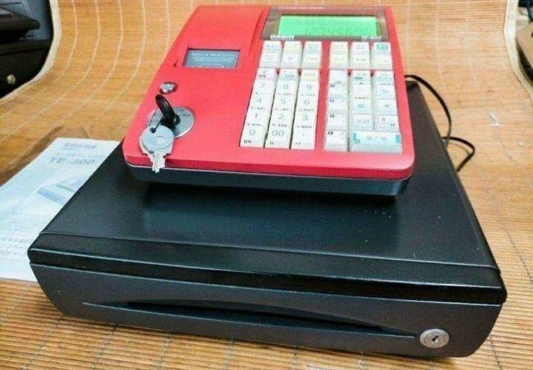 カシオレジスター　TE-300　フル設定無料　送料無料人気機種　119961