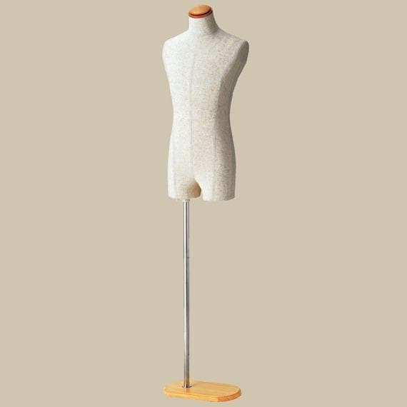 新品■MEN'Sボディートルソー紳士Ｍズボン着用可木調■メンズマネキン人形業務用