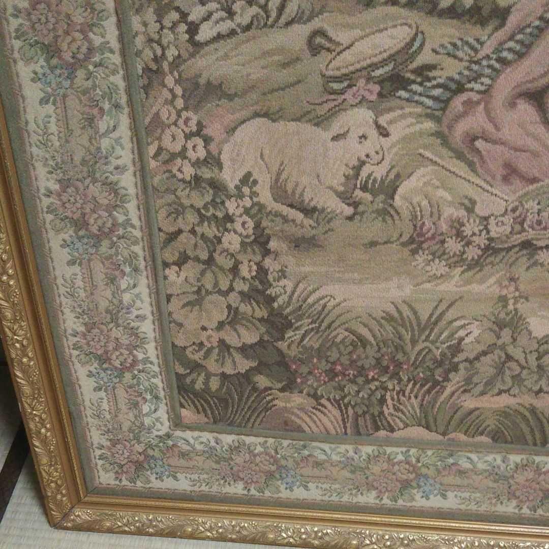 大型ゴブラン織り  絵画アンティーク 美術品