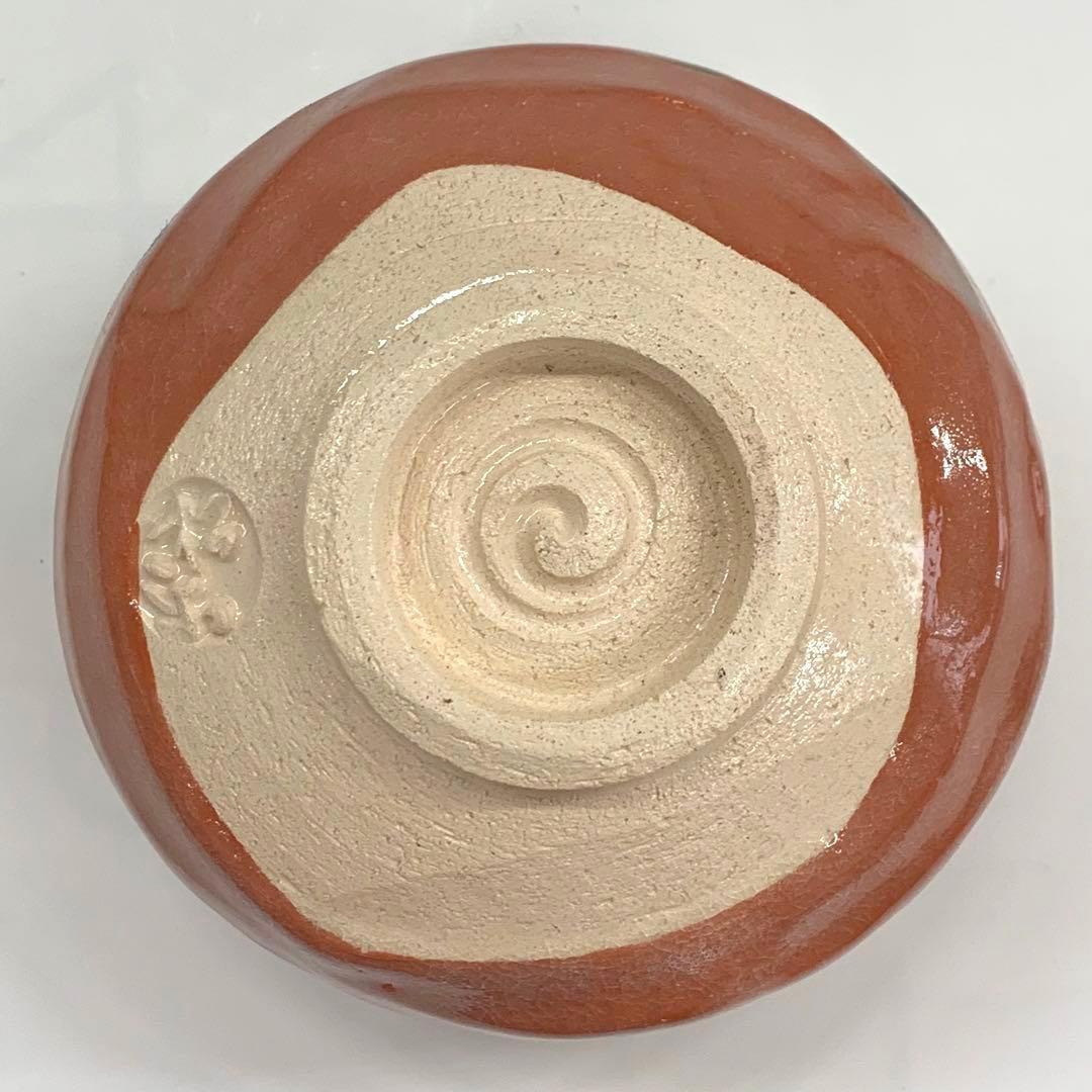 【茶碗　赤楽】佐々木松楽　紙箱