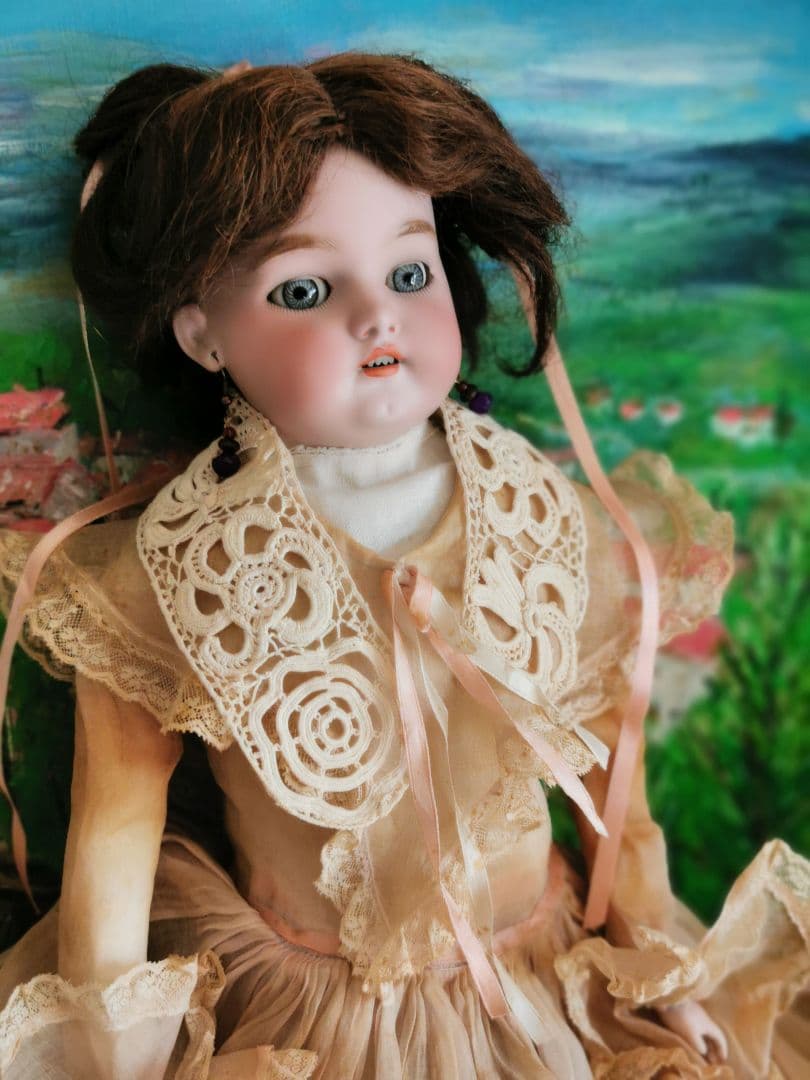 アンティーク アイリッシュクロシェレース 草原の花 多層手編みランナー 付け襟