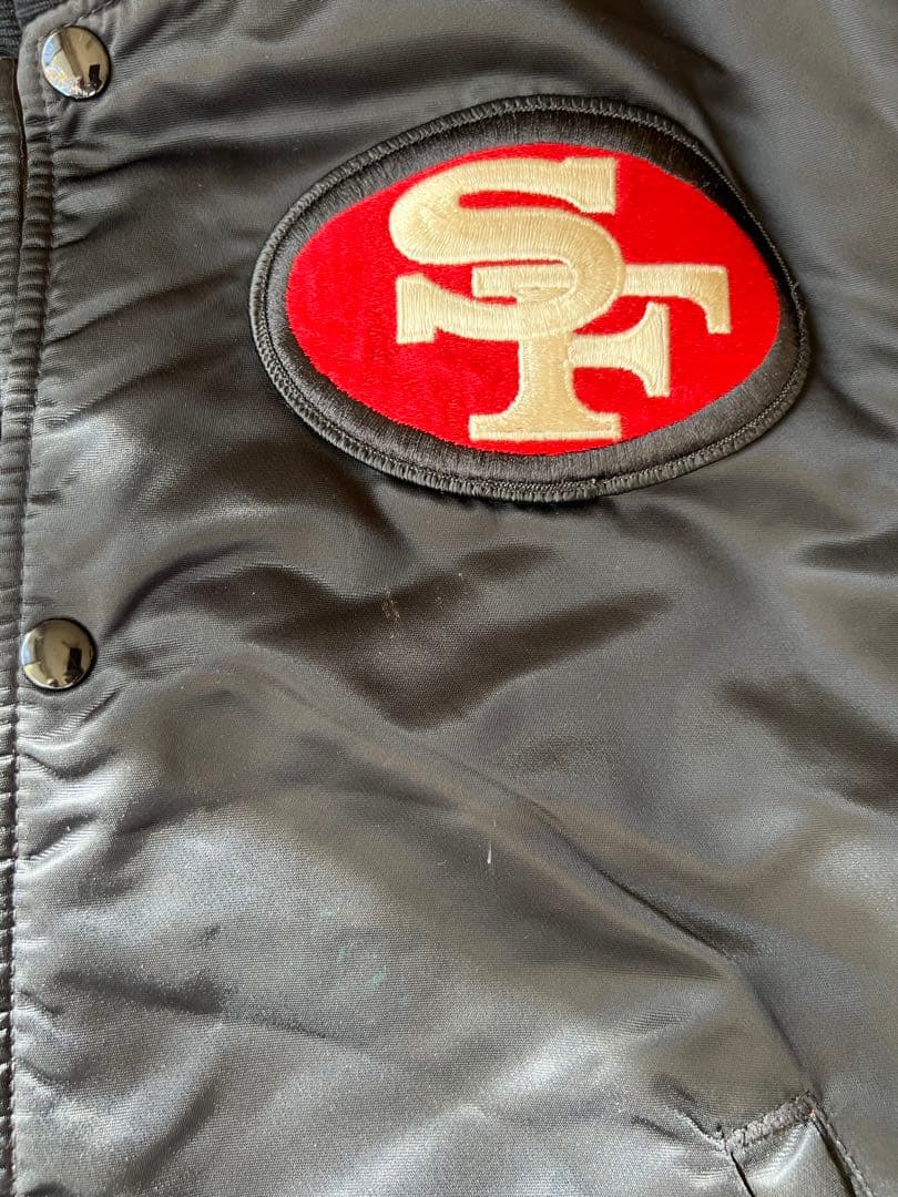 NFL 49ers　90sリバーシブル スタジャン　スターター製　Lサイズ