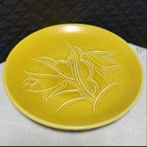 超レアー、スージークーパー、アールデコ、彫り物プレート、ビスケットカラー