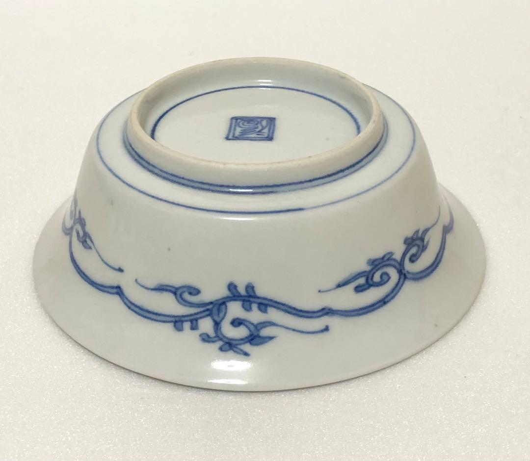 本日のみ最安値 江戸中期 古伊万里 元禄期 渦福 色絵菊花牡丹唐草文 中鉢