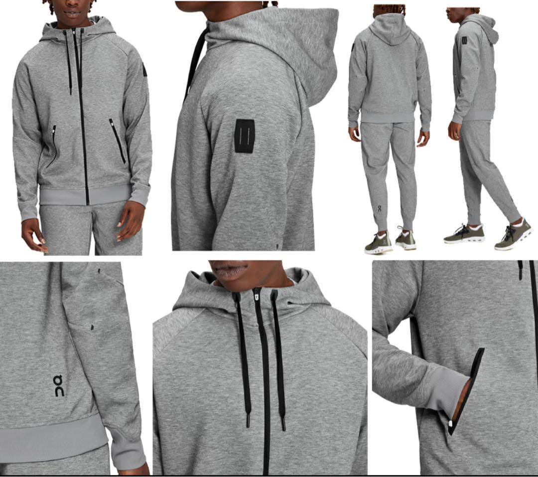 未使用級 on ジップフーディー　ジップパーカー 2XL グレー メンズ