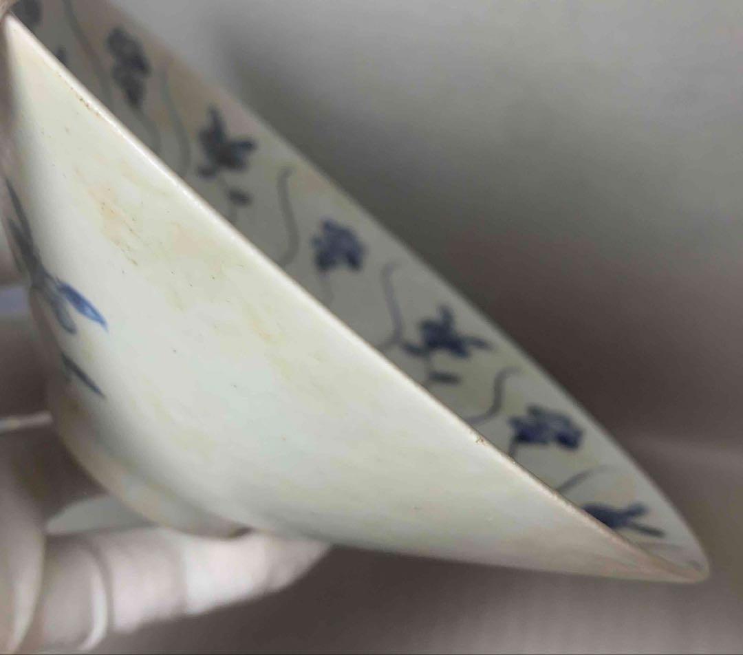 中国 染付笠形碗　f2250406