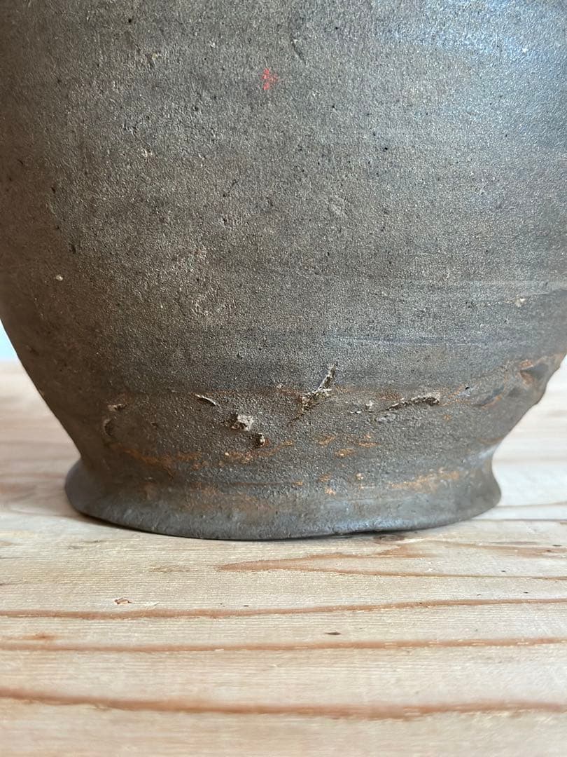 須恵器薬壺 (奈良-平安時代) 自然釉 短頸壷 猿投 古美術 骨董
