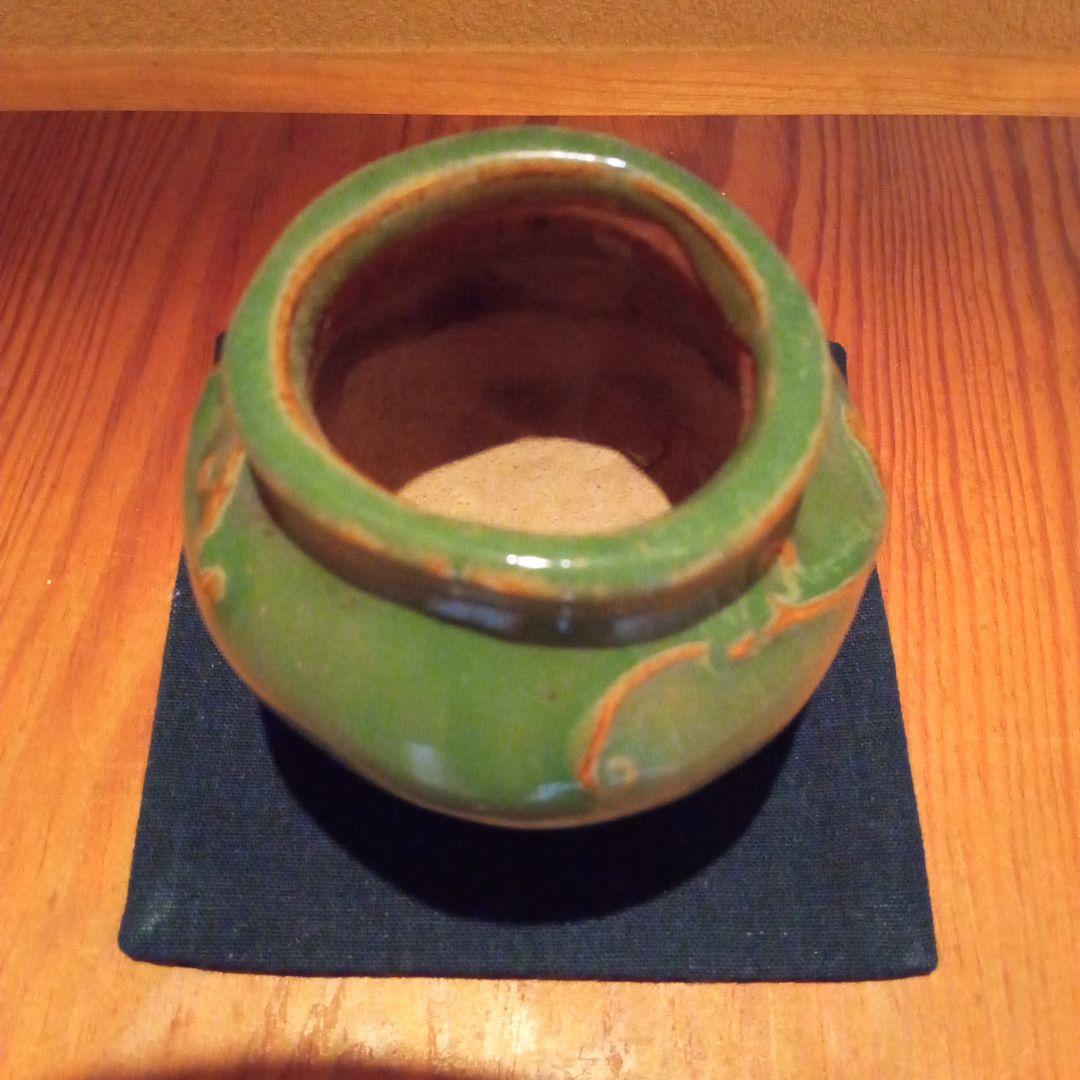 【希少作(幻】 真作 法正寺 (法勝寺:板窯) 香炉 彫刻模様(火舎付)