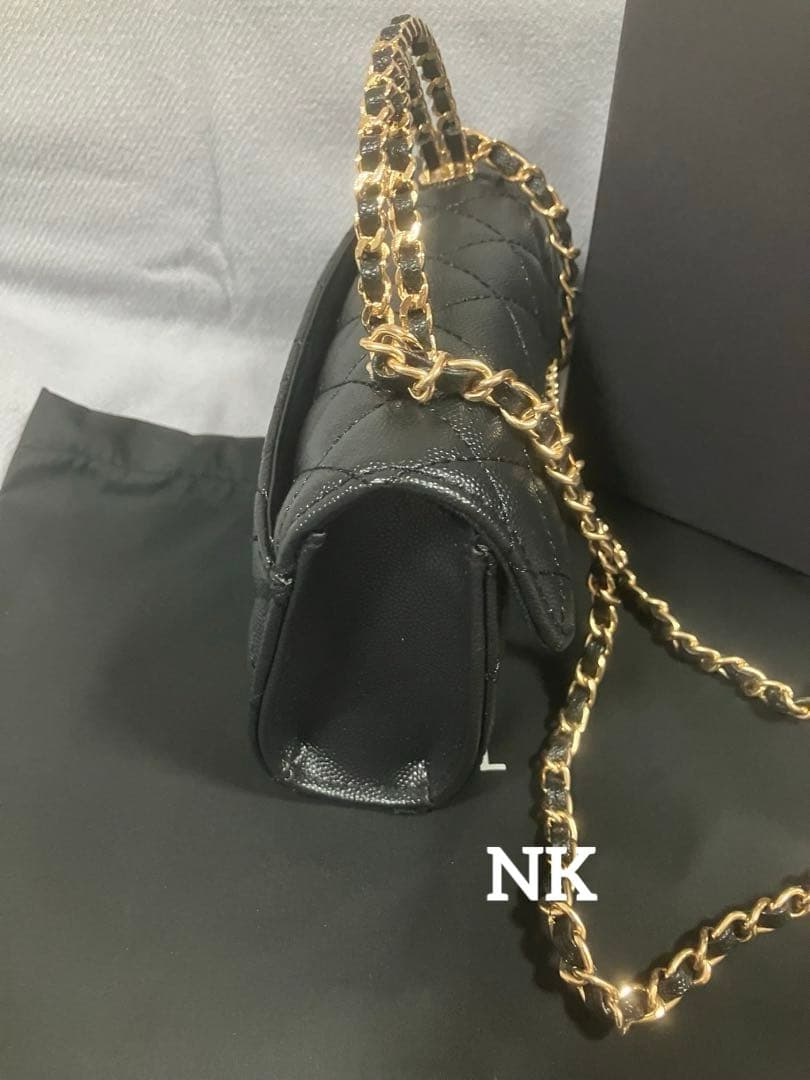 チェーンウォレット　シャネルノベルティ　ショルダーバッグ　VIP ブラック