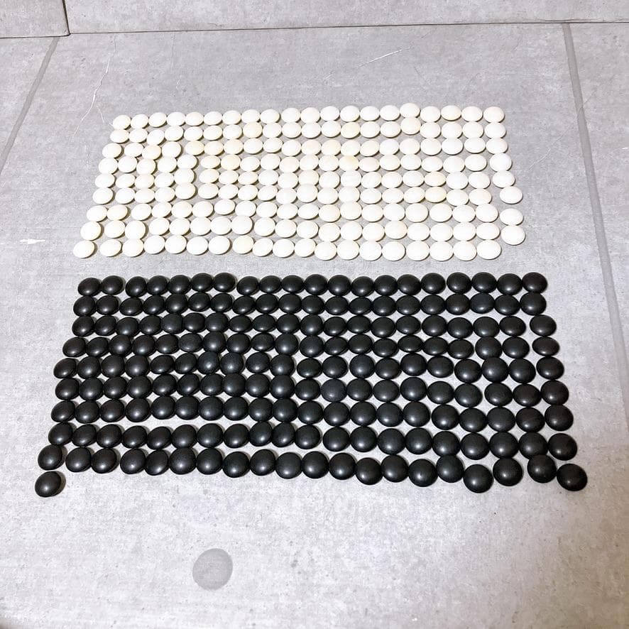 囲碁 碁石 本蛤白 那智黒 碁石セット 蛤碁石 38号 碁笥付き 極厚 レア
