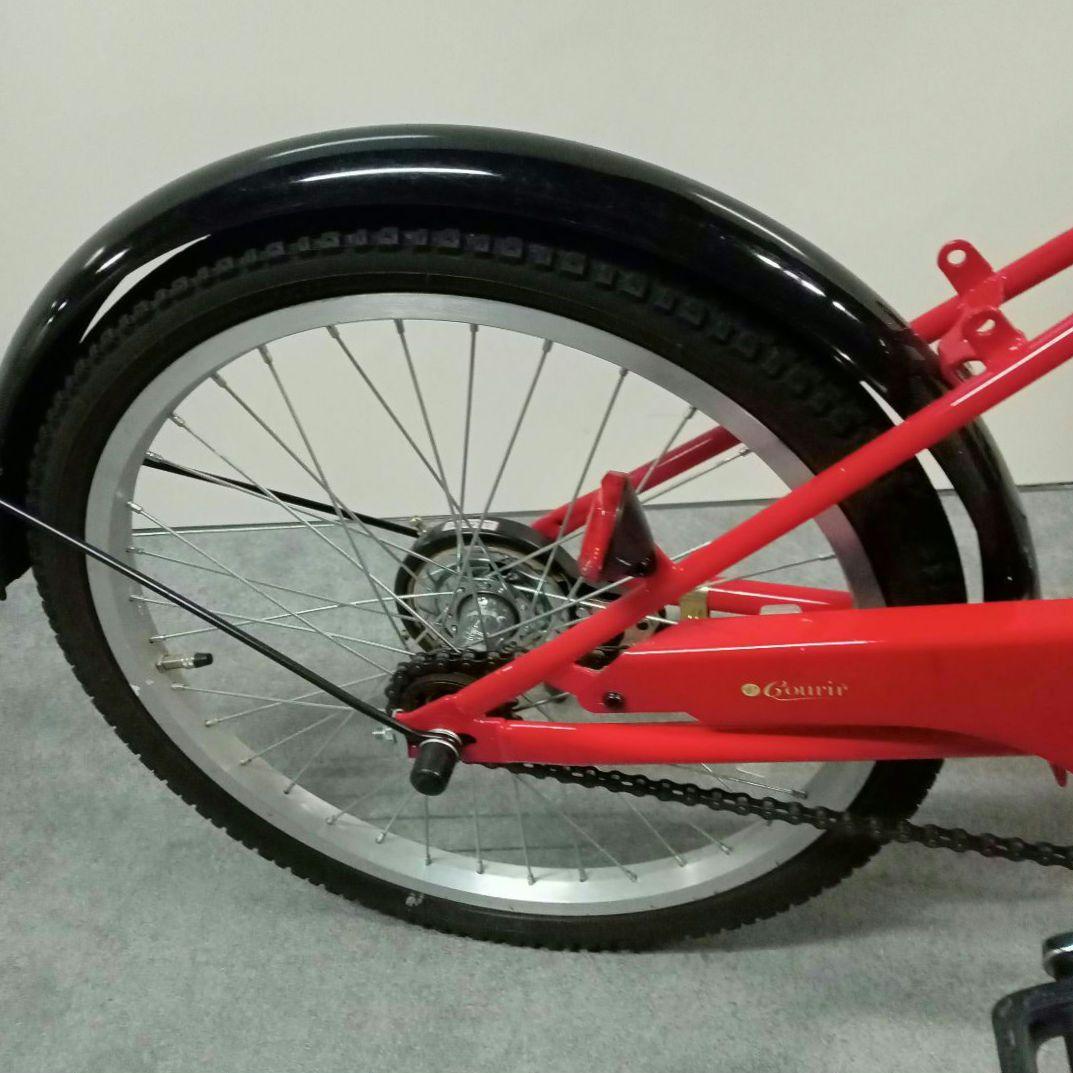 【エコメルカリ便のみ】軽量 折りたたみ自転車 レッド 赤 20インチ