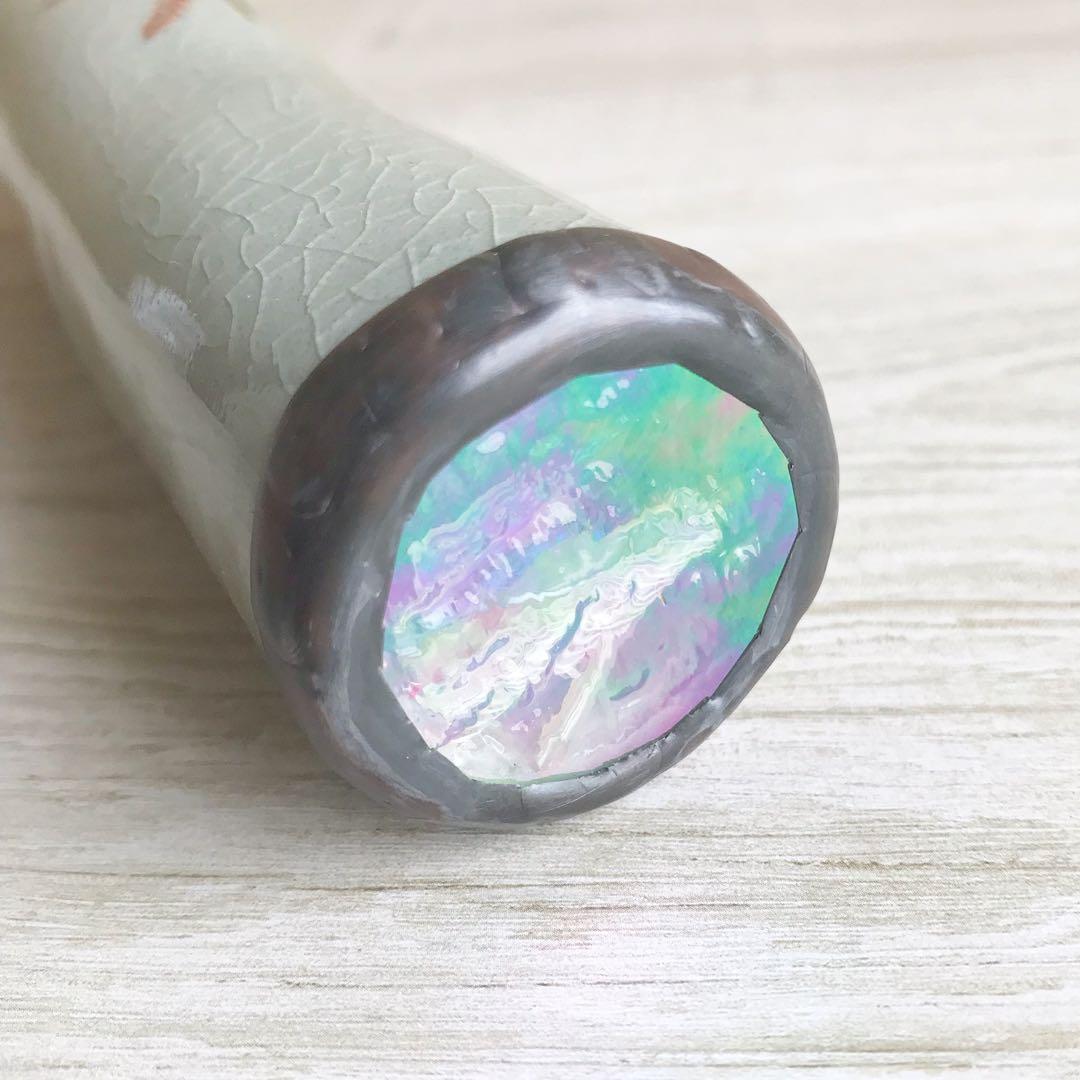 吉田真さん作　陶器の万華鏡(水引)
