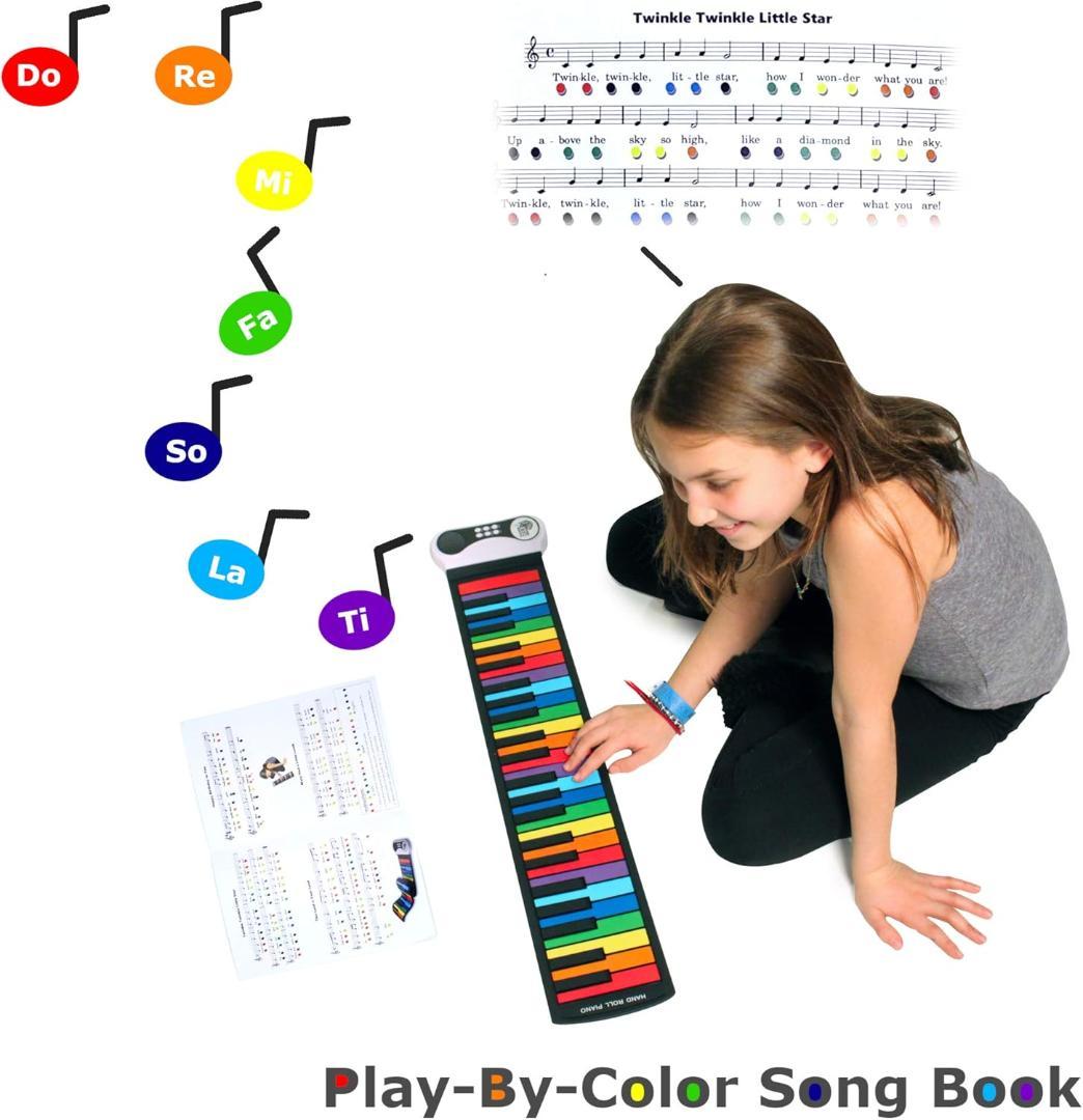 鍵盤楽器 Rock and Roll It Rainbow Roll-Up Piano