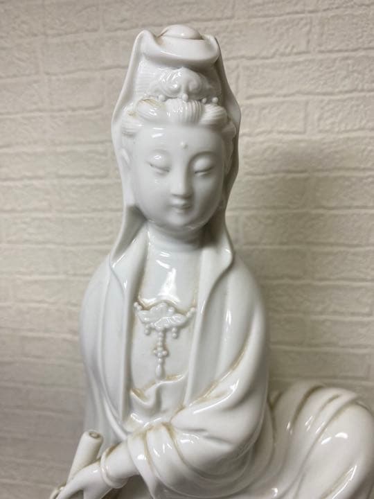 白磁観音　美術品　古美術　仏具　陶磁器