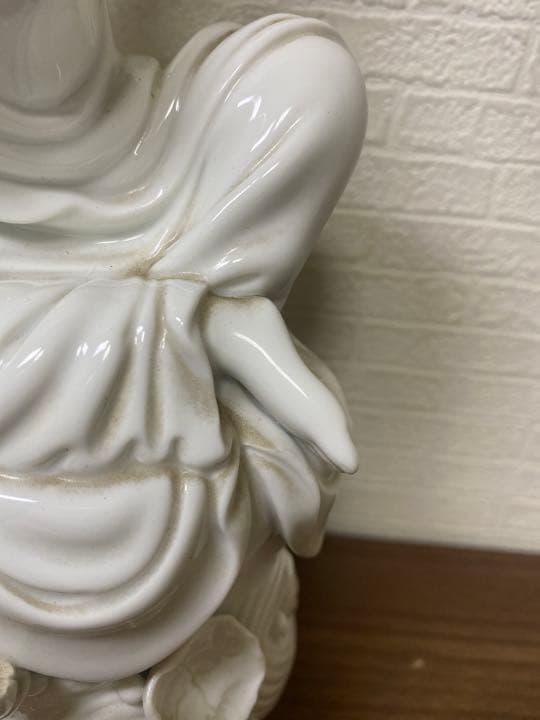 白磁観音　美術品　古美術　仏具　陶磁器