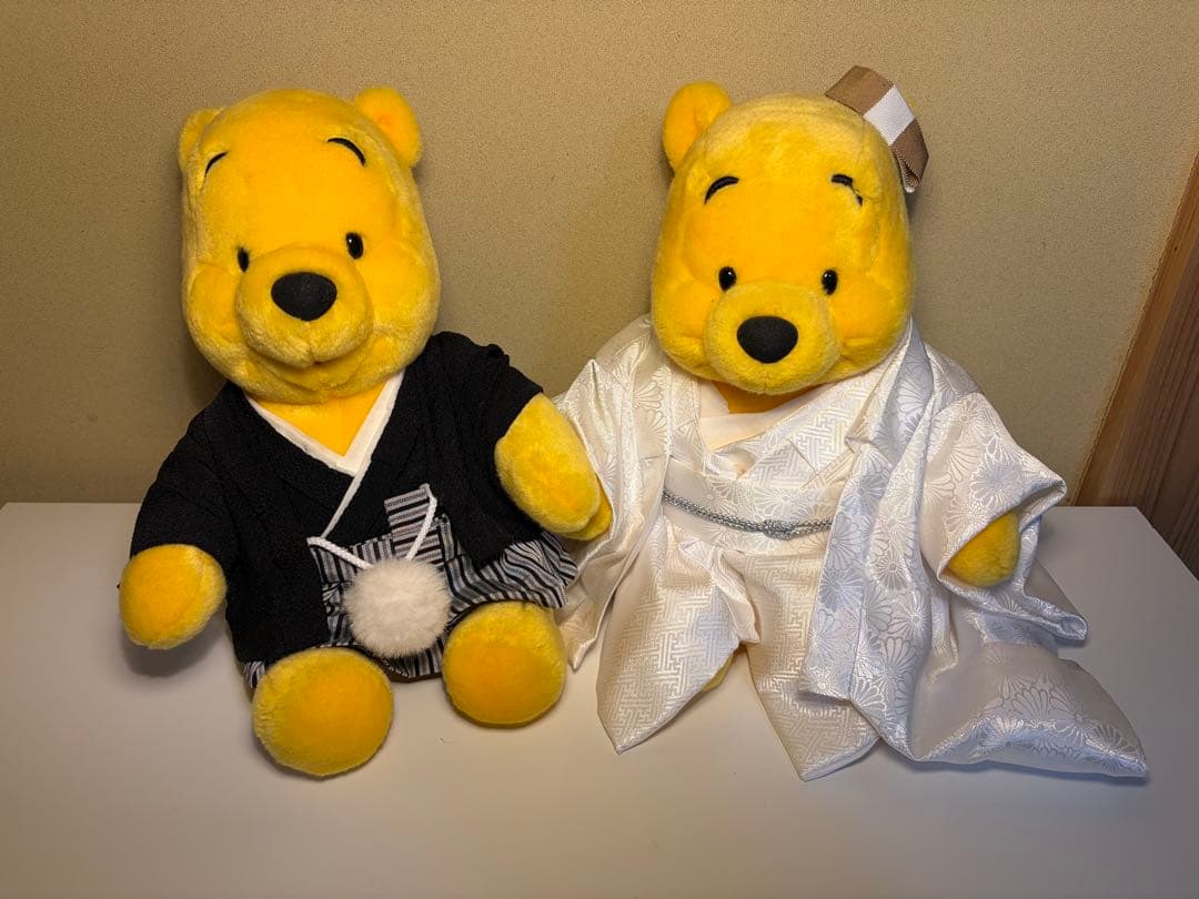 和装はハンドメイド「世界に一個だけ」プーさん ぬいぐるみ セット【値段交渉あり】