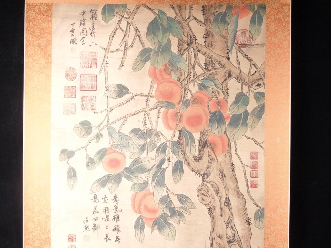 【骨董掛け軸 中国五代荆浩　 肉筆保證 　掛け軸　古美術 AK948A12-3