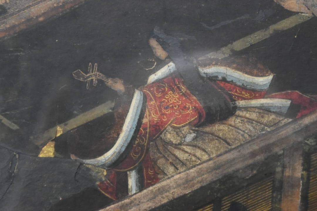 作者不詳/古画人物図/室町時代/日本画額/欄間額/掛軸/名家伝来/AA-228