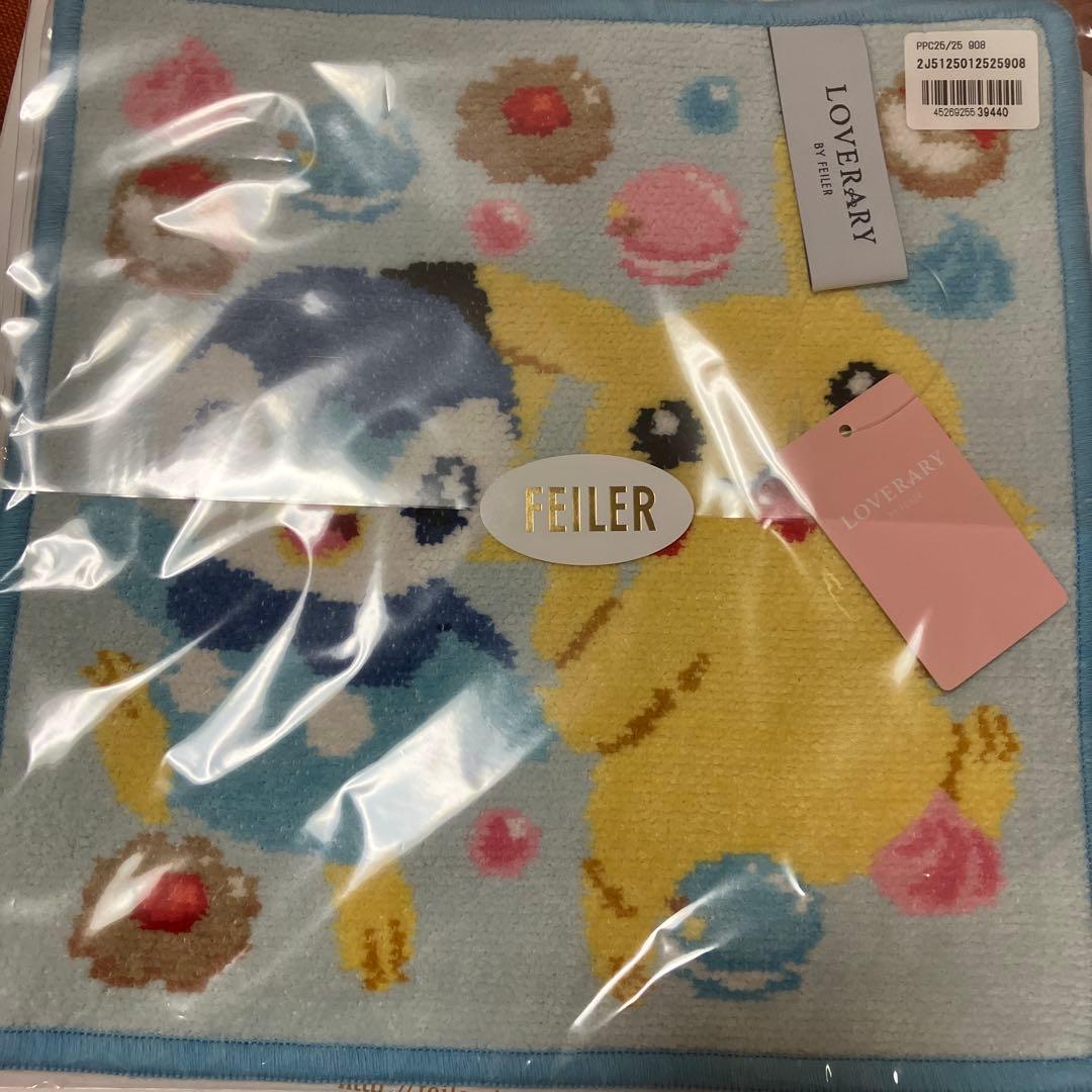 FEILER ピカチュウ ポッチャマ ハンカチ　舟型ポーチ　セット売り