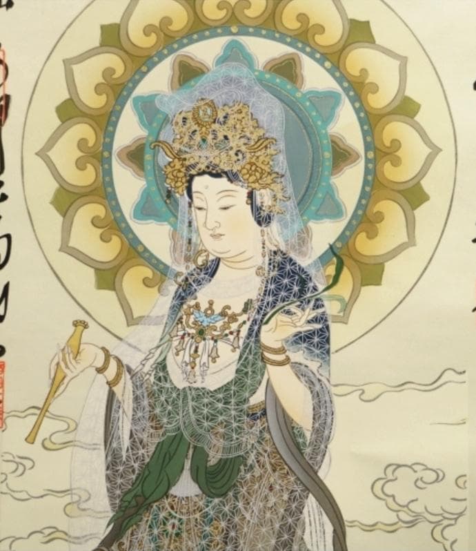 掛軸『西国三十三箇所霊場巡礼満願御朱印集印譜』絹本 共箱 掛け軸 x190919