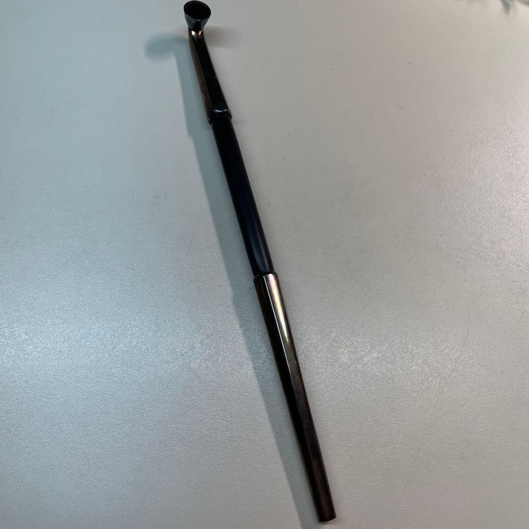 煙管　純銀製刻印　六角形