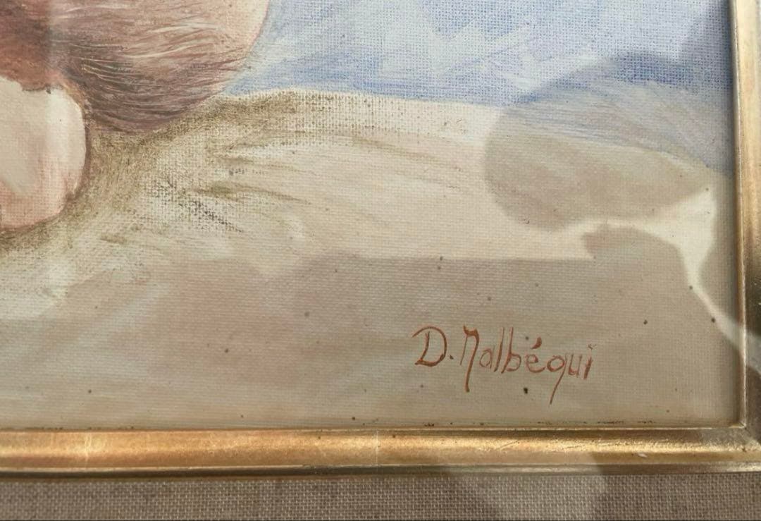 シャム猫　アート　絵画　極美品
