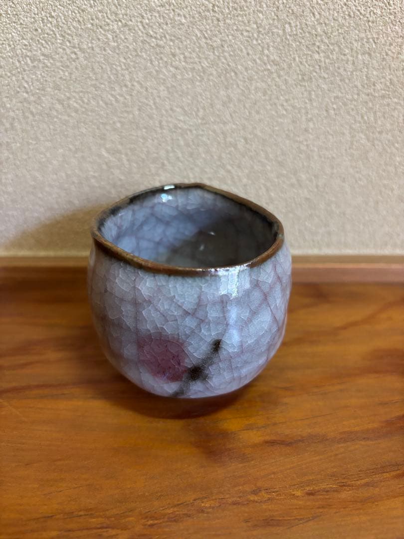 【岸本謙仁】紅白瓷 盃 共箱 酒器 酒盃 酒杯 ぐい呑 酒坏