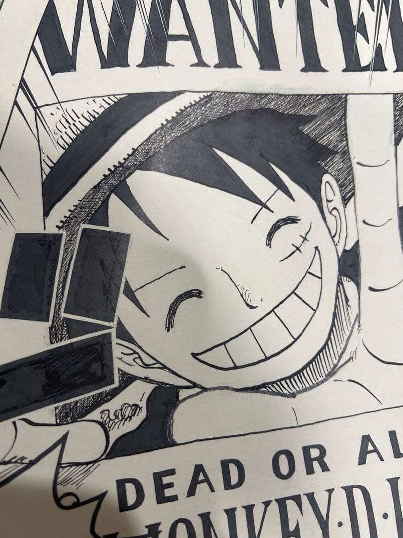 ONE PIECE 複製原稿 15億 希少品 ルフィ シャンクス
