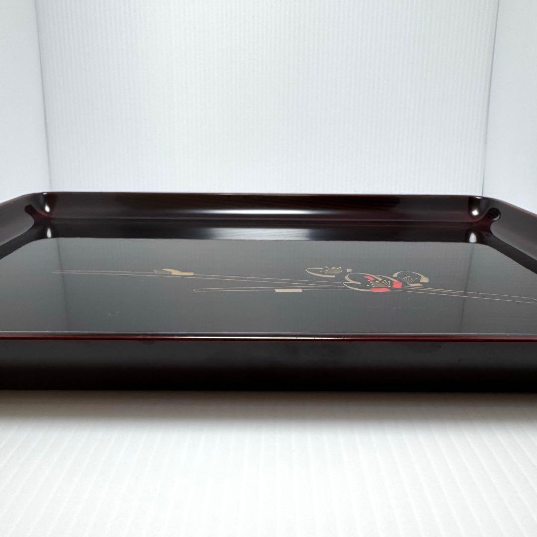 新品 輪島塗 漆 お盆 トレー うるし 伝統工芸 黒 配膳 伝統工芸 漆器