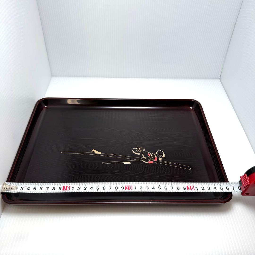 新品 輪島塗 漆 お盆 トレー うるし 伝統工芸 黒 配膳 伝統工芸 漆器