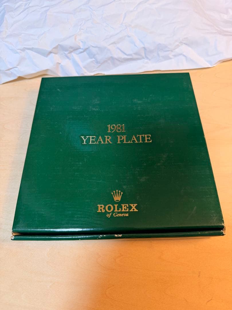 ROLEX1981YEAR PLATEロレックスイヤープレート箱・説明カード付き