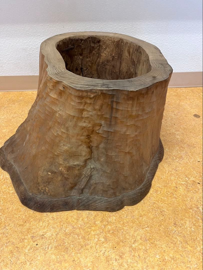 火鉢　アンティーク家具　くりぬき火鉢　切り株　囲炉裏
