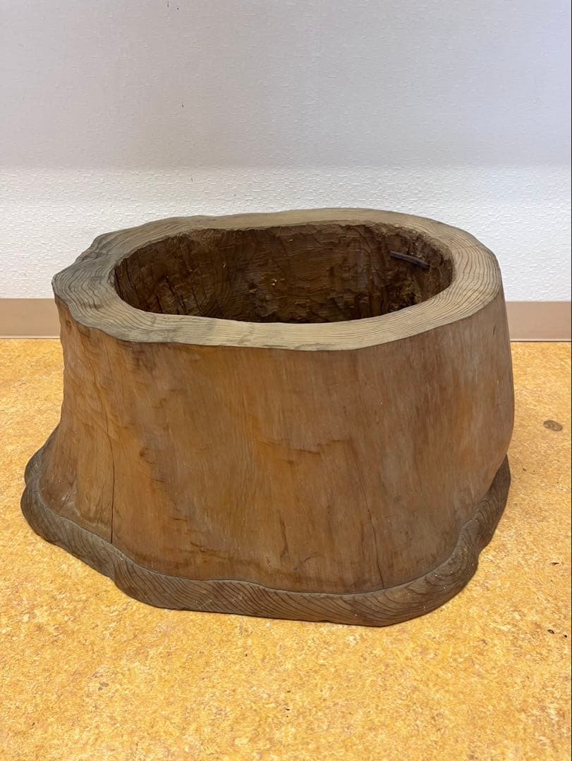 火鉢　アンティーク家具　くりぬき火鉢　切り株　囲炉裏