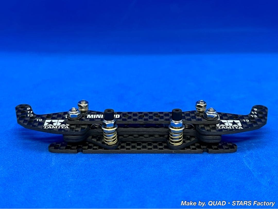 【ミニ四駆・MS用】2軸ATピボットバンパー＋1軸リヤアンカー　フルカーボン