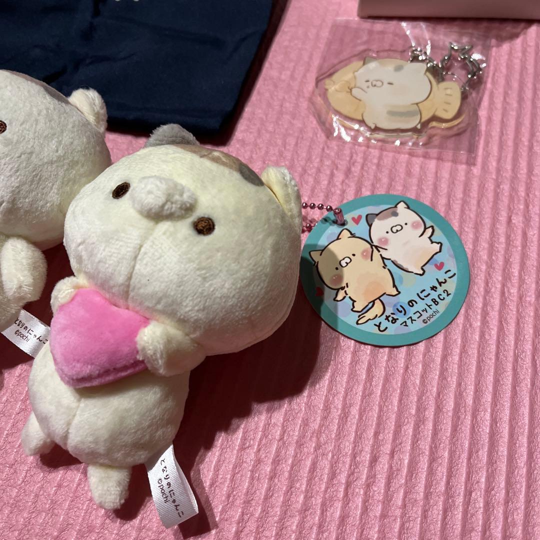 となりのにゃんこ ミケ クリーム マスコット エコバッグ コースター まとめ売り