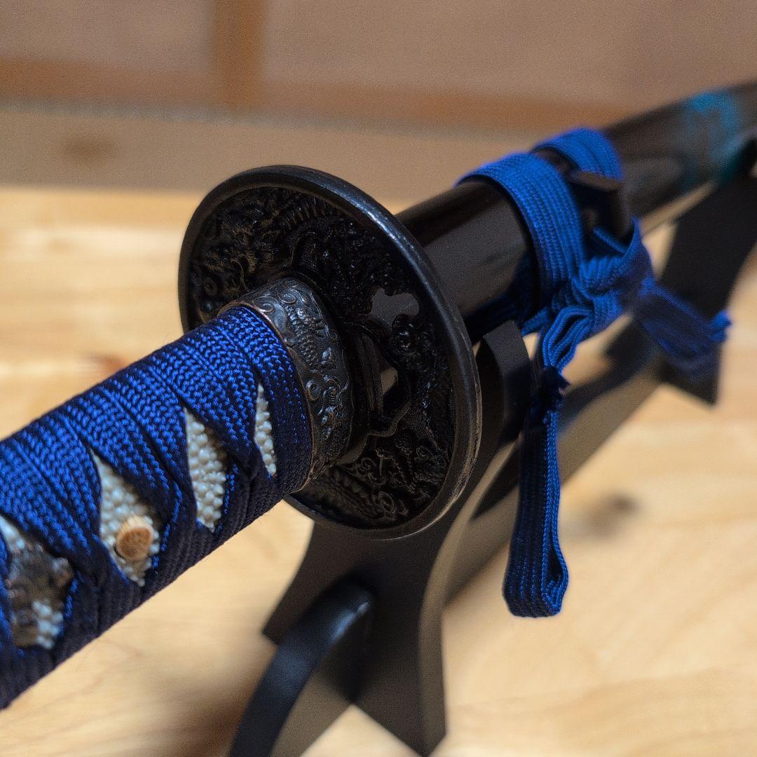 ✰週末価格✰　模造刀『マーブル青・グラデーション拵え』