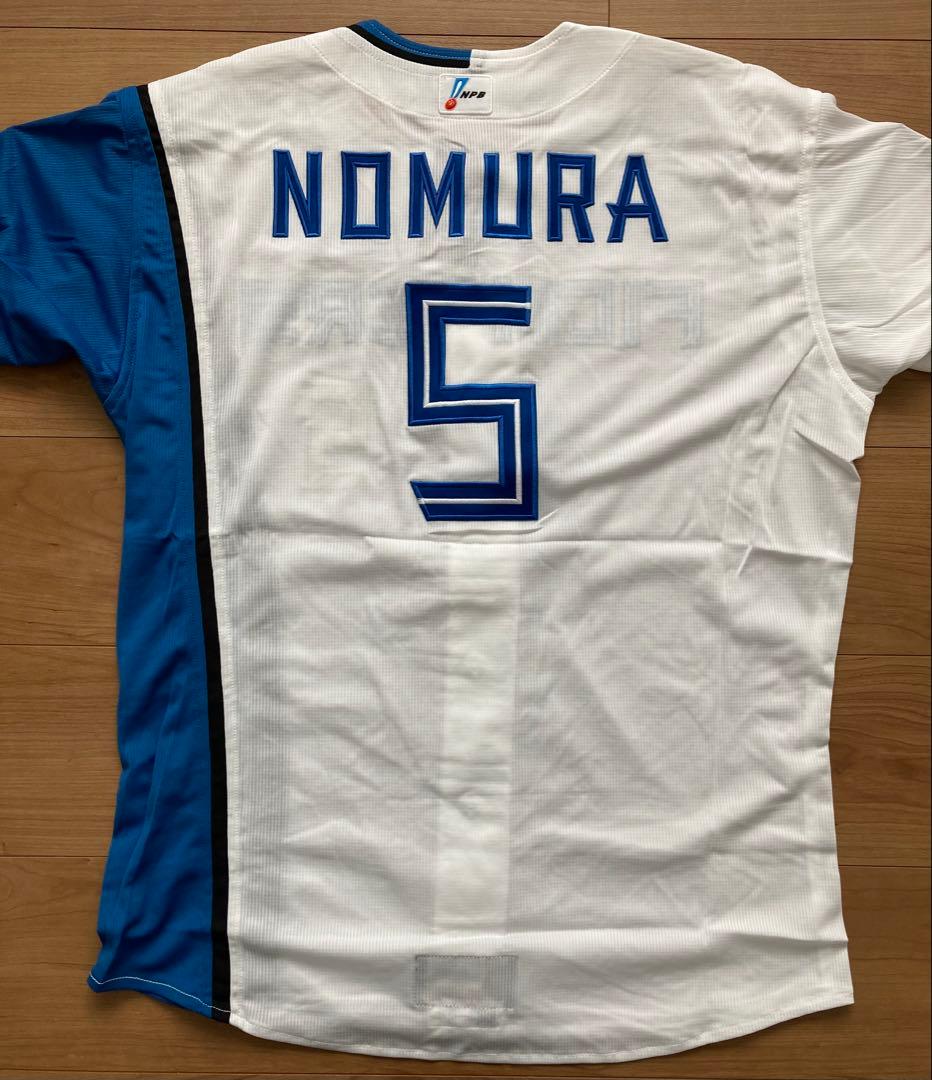 北海道20周年ワッペン付きプロコレクションホームユニフォーム野村選手 L