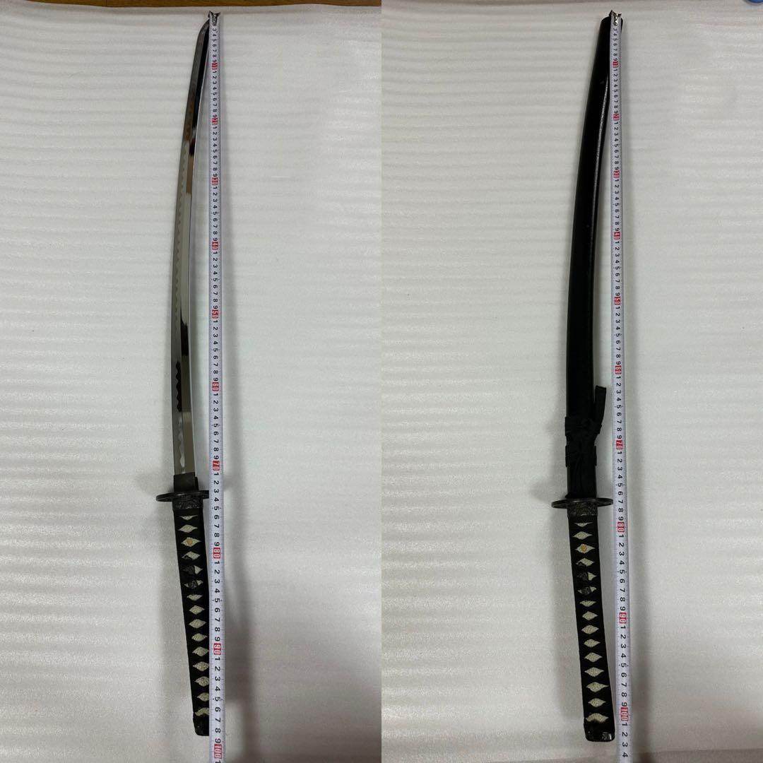 美品 模造刀 打刀 黑鞘 鞘付長さ約103cm