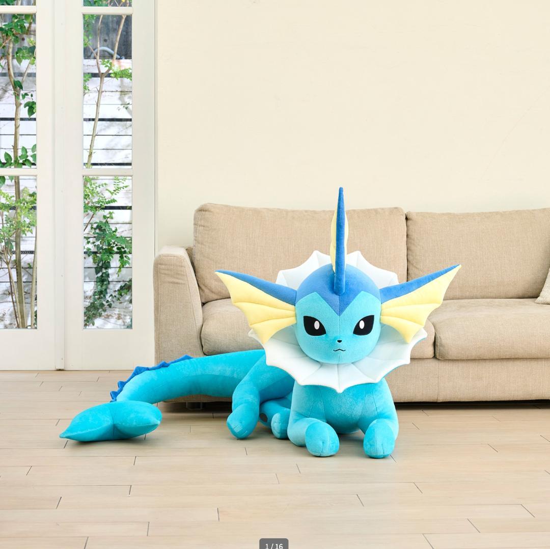 新品 等身大 シャワーズ　寝そべり ぬいぐるみ ポケモン 大きい