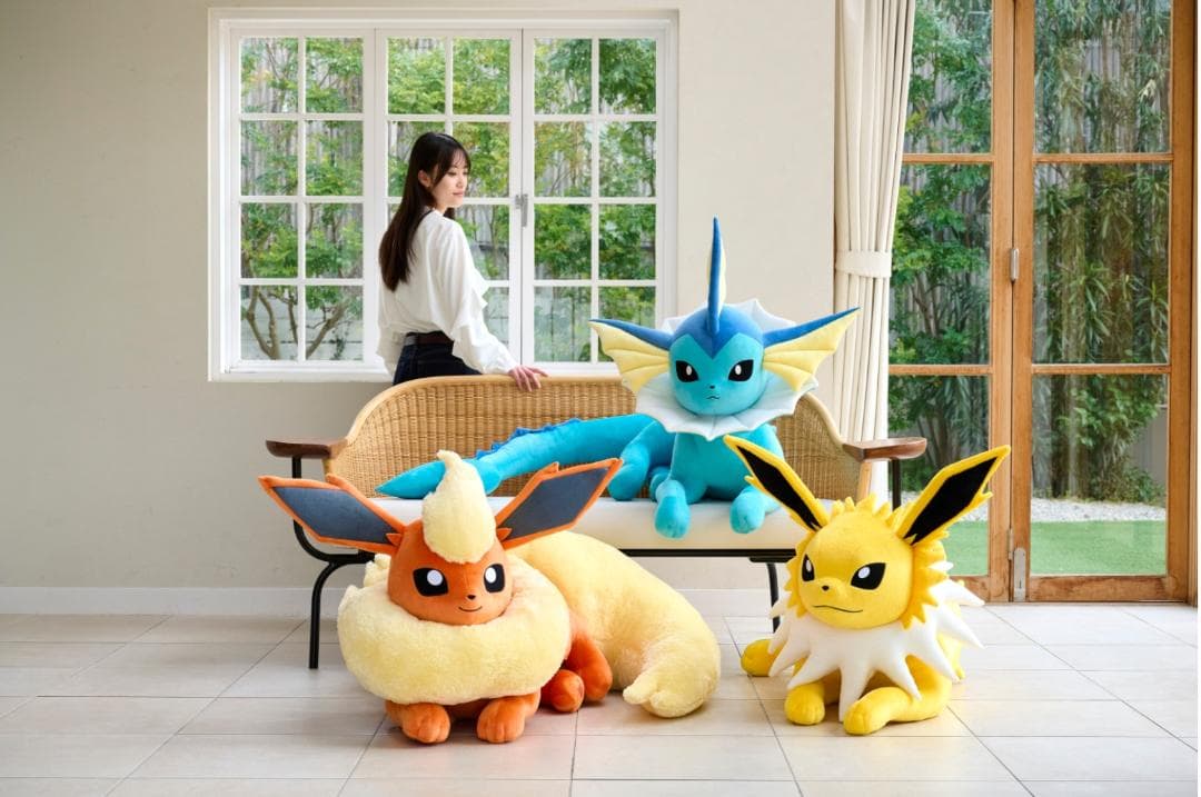 新品 等身大 シャワーズ　寝そべり ぬいぐるみ ポケモン 大きい