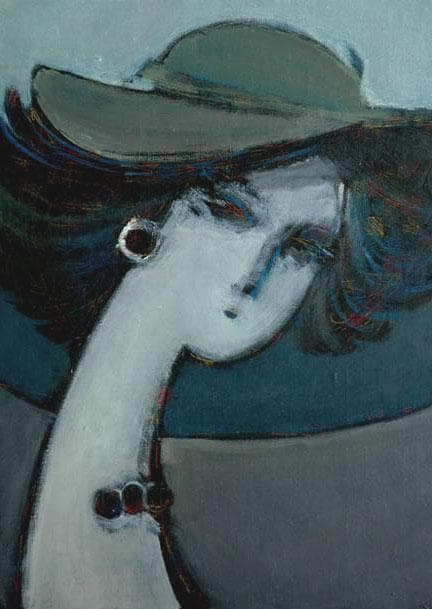 油絵 絵 絵画 インテリア 額付(黒) F4-052213 人物 女性像