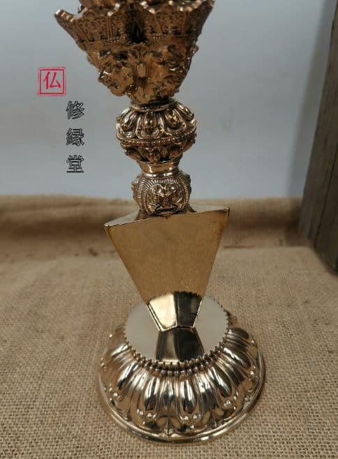 【修縁堂】密教法具 真言宗 真鍮製 金剛八字科杵 魔除け 厄除け 工芸品