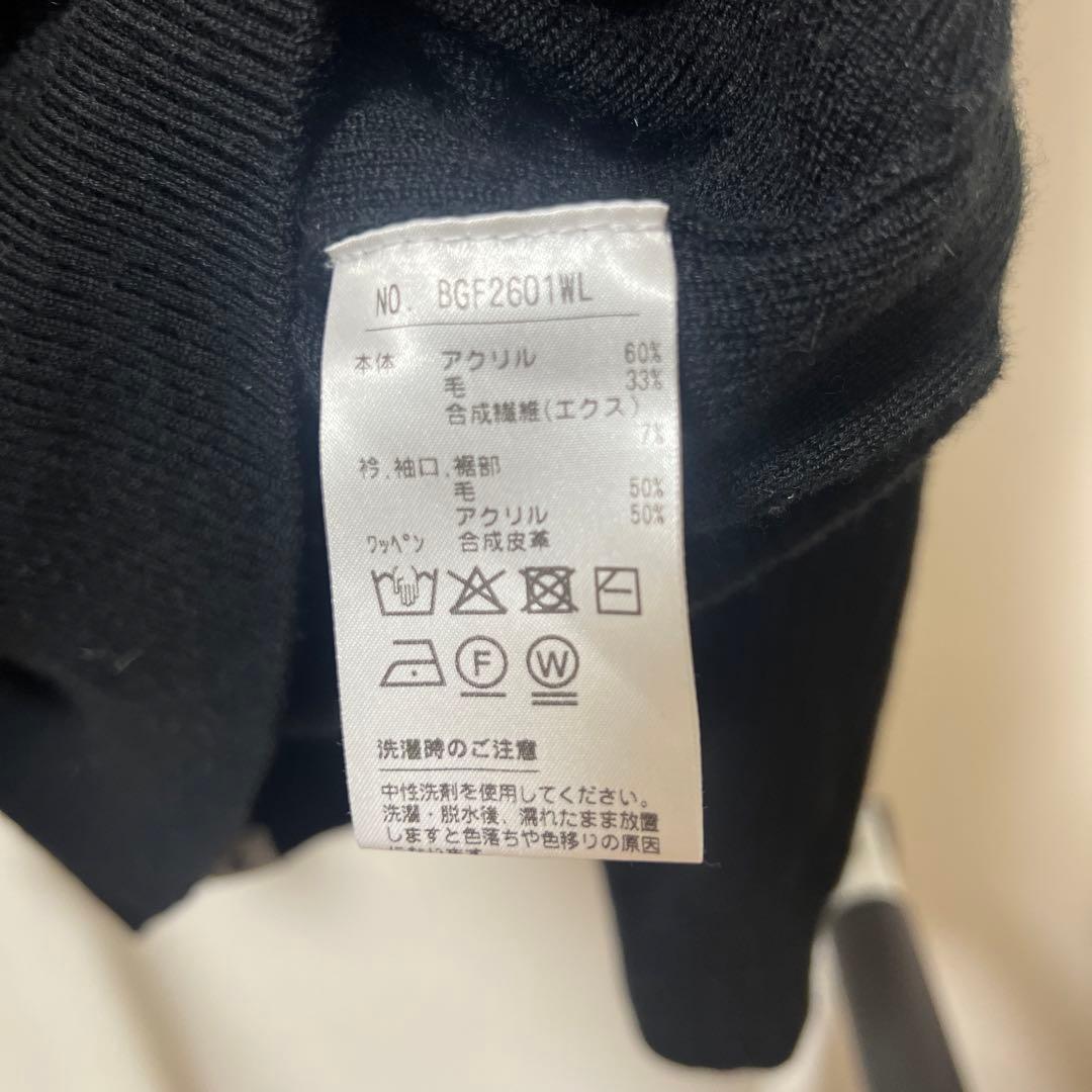 【美品】Black&White ゴルフニット M モノトーン
