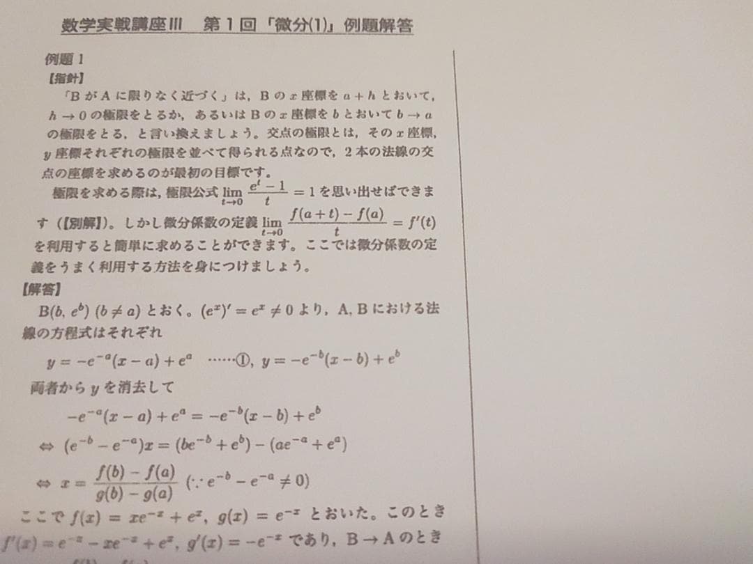 鉄緑会の大阪校数学実戦講座Ⅲ鶴田先生板書例題解説セット　駿台　河合塾　東進